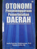 Otonomi Penyelenggaraan Pemerintahan Daerah
