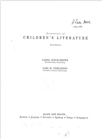 Essentials of Choldren Literature